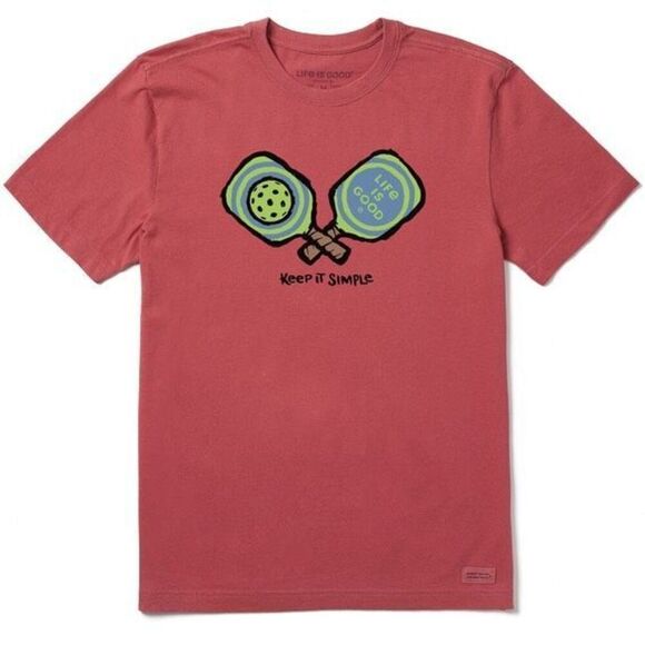 Life is good Men's Keep It Simple Pickleball Short Sleeve crusher Tee size M - Picture 1 of 9